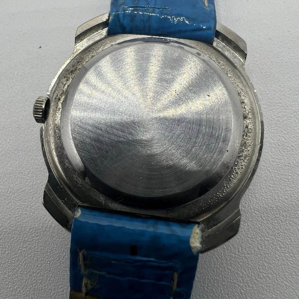 Xanadu Unisex Quartz Watch Blue‎ Genuine Leather Band Vintage Grannycore Fashion
